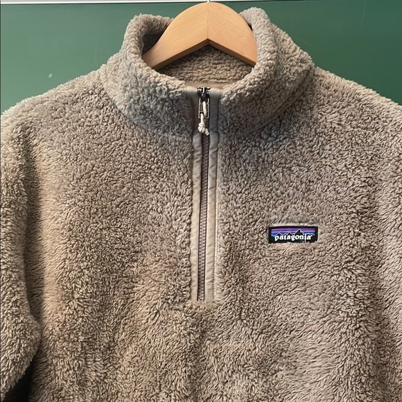 Patagonia Women’s L Los Gatos 1/4 Zip Grey Fuzzy Fleece Outdoors Wubby - Picture 3 of 8